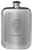 MacHaffie Family Crest Design Pocket Hip Flask 6oz Rounded Polished Pewter