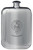 Livingston Family Crest Design Pocket Hip Flask 6oz Rounded Polished Pewter