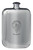 MacDrain Family Crest Design Pocket Hip Flask 6oz Rounded Polished Pewter