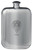 Yuill Family Crest Design Pocket Hip Flask 6oz Rounded Polished Pewter