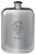 MacOull Family Crest Design Pocket Hip Flask 6oz Rounded Polished Pewter
