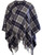 Lambswool Mini Cape In Bannockbane Silver Tartan Design 120cm Wide