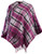 Lambswool Mini Cape In Aston-Opal-Coulis Tartan Design 120cm Wide