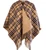 Lambswool Double Faced Mini Cape In Thomson Camel Tartan Design 114cm Wide