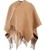 Lambswool Double Faced Mini Cape In Thomson Camel Tartan Design 114cm Wide