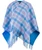 Lambswool Double Faced Mini Cape In Borwick-Lilac Blue Design 114cm Wide