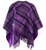 Lambswool Double Faced Mini Cape In Bruce-Purple Grey Design 114cm Wide