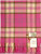 Scarf 100% Lambswool Edinburgh Brand 1436 in Pink Cream and Brown Check