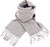 Unisex Lambswool Scarf In Marble Grey Tartan Design 30cm Wide
