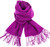 Unisex Lambswool Scarf In Purple Tartan Design 30cm Wide