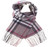 Unisex Lambswool Scarf In Grey Highlight Check Design 30cm Wide