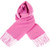 Unisex Lambswool Scarf In Rose Pink Tartan Design 30cm Wide