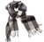 Unisex Lambswool Scarf In White Stripe Monochrome Maxi Check Design 30cm Wide