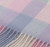 Unisex Lambswool Scarf In Light Blue Check Design 30cm Wide