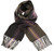 Unisex Lambswool Scarf In Ell Check Green Design 30cm Wide