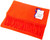 Unisex Lambswool Scarf In Lamp Orange Tartan Design 30cm Wide