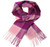 Unisex Lambswool Scarf In Pink Check Design 30cm Wide
