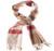 Unisex Lambswool Scarf In Taupe Pink Maxi Check Design 30cm Wide