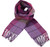 Unisex Lambswool Scarf In Mixed Check Heather Pink Design 30cm Wide