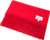 Unisex Lambswool Scarf In Plain Red Design 30cm Wide