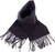 Unisex Lambswool Scarf In Charcoal Black Tartan Design 30cm Wide