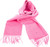 Unisex Lambswool Scarf In Cerise Tartan Design 30cm Wide