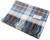 Unisex Lambswool Scarf In Stewart Muted Blue Tartan Design 30cm Wide
