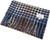 Unisex Lambswool Scarf In Dark Grey Optical Check Design 30cm Wide