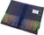 Unisex Lambswool Scarf In Navy Lime Graded Stripe Tartan Design 30cm Wide