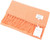 Unisex Lambswool Scarf In Orange Tartan Design 30cm Wide