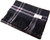 Unisex Lambswool Scarf In Thomson Charcoal Tartan Design 30cm Wide