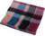 Unisex Lambswool Scarf In Middle Box Plum Sapphire Tartan Design 30cm Wide