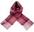 Unisex Lambswool Scarf In Red Pink Tweed Tartan Design 30cm Wide