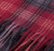 Unisex Lambswool Scarf In Red Grey Check Design 30cm Wide