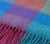 Unisex Lambswool Scarf in Blue Brown Check Design 30cm Wide