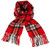 Unisex Lambswool Scarf In Thomson Red Tartan Design 30cm Wide