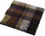 Unisex Lambswool Scarf In Middle Box Black Lawn Tartan Design 30cm Wide