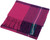 Unisex Lambswool Scarf In Elle Check Pink Purple Design 30cm Wide