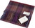 Unisex Lambswool Scarf In Graded Check Trench Wineberry Design 30cm Wide