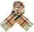 Unisex Lambswool Scarf In Sherwood Gold Tartan Design 30cm Wide