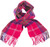 Unisex Lambswool Scarf In Taransay Pink Tartan Design 30cm Wide