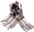 Unisex Lambswool Scarf In Monochrome Tartan Design 30cm Wide