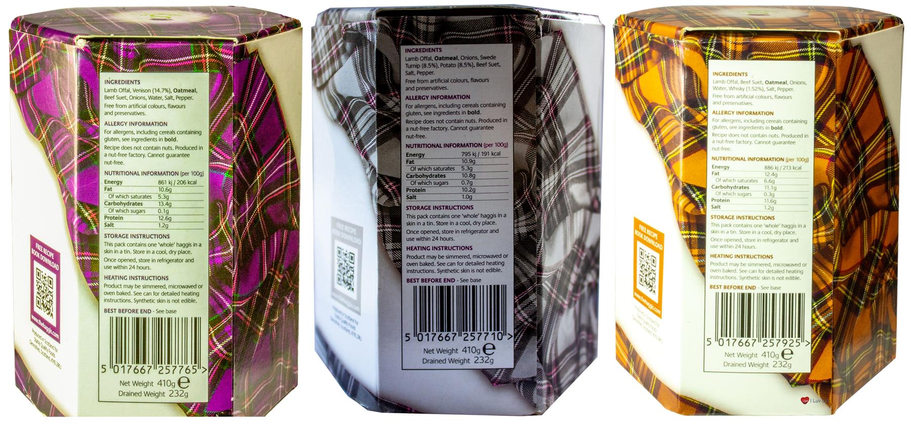 Scottish Haggis 3 Pack: Traditional with Venison, Neeps & Tatties ...