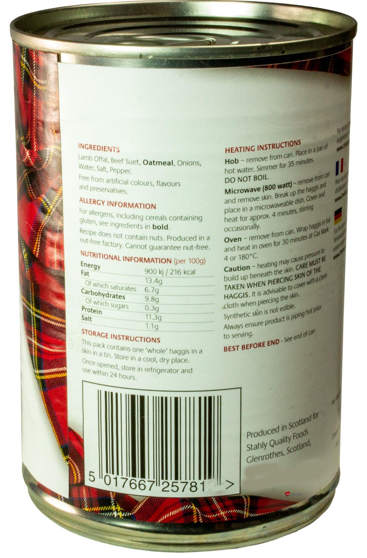 Scotch Haggis Tin Ideal Gift Pack of 4 Traditional Scottish Food ...