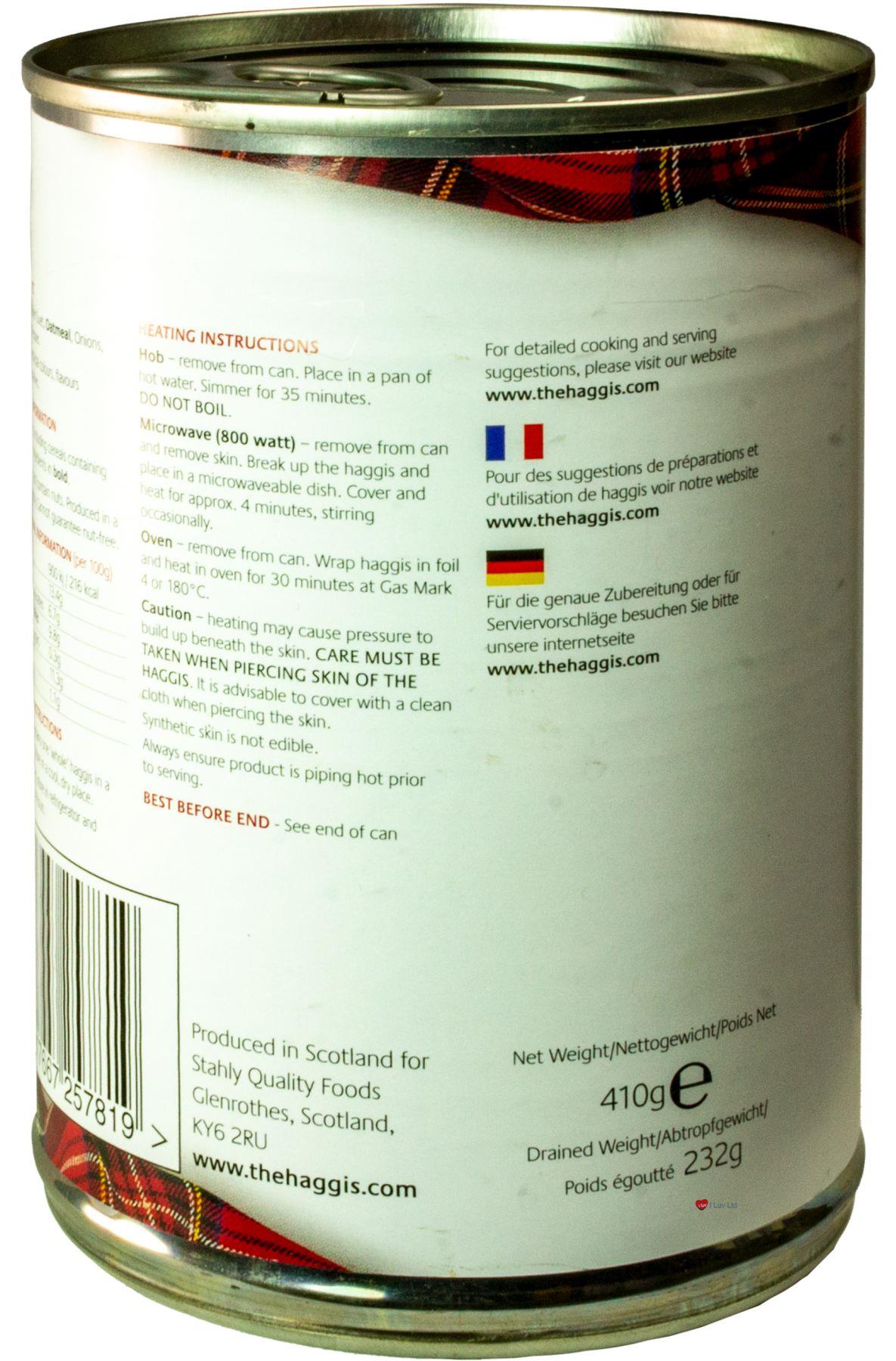 Scotch Haggis Tin Ideal Gift Pack of 4 Traditional Scottish Food ...