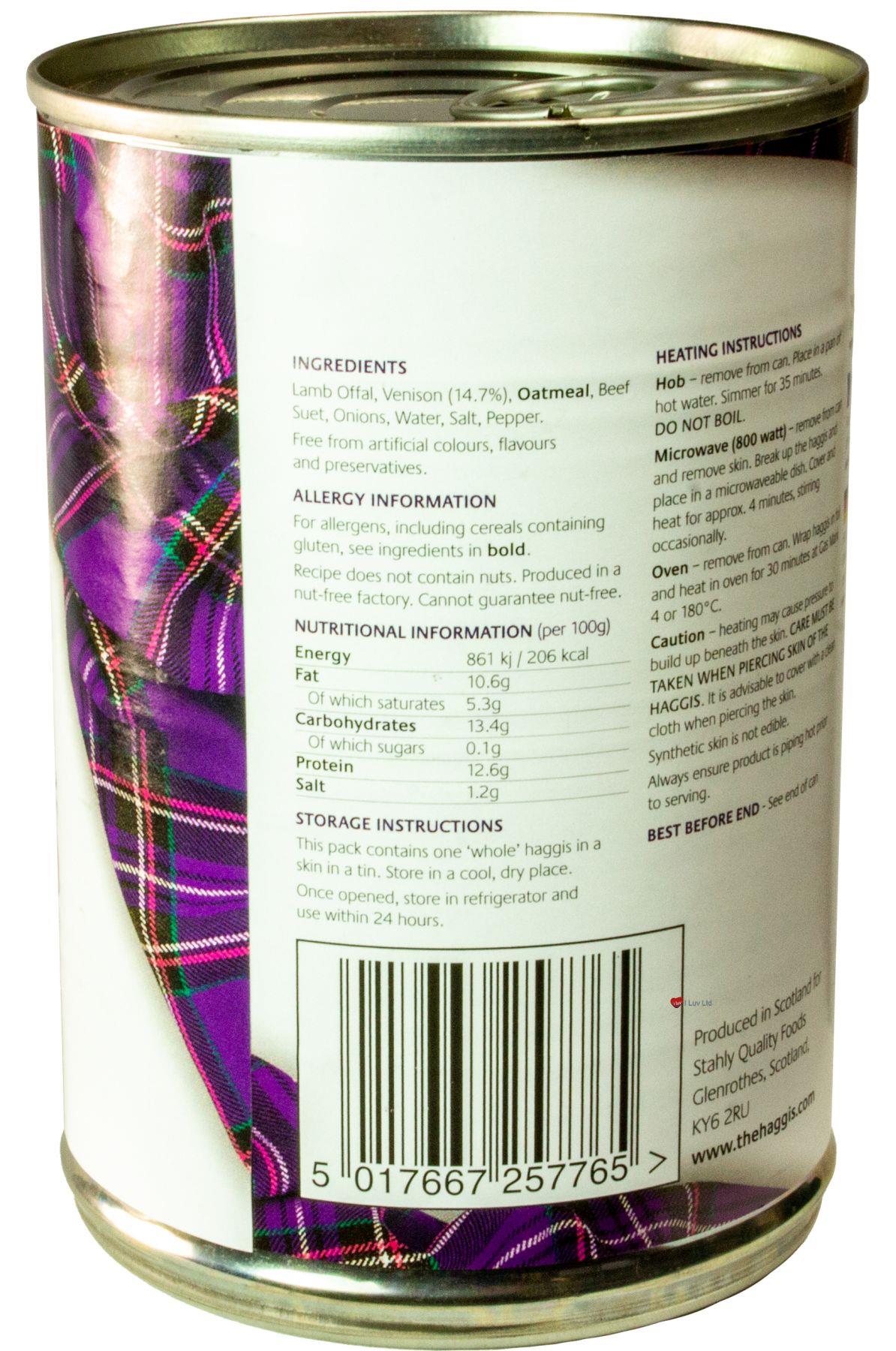 Royal Haggis With Venison Tin Pack of 3 Traditional Scottish Food ...