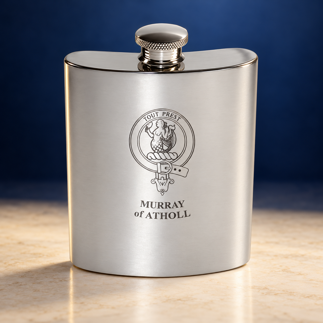 Clan Crest Kidney Shape flask