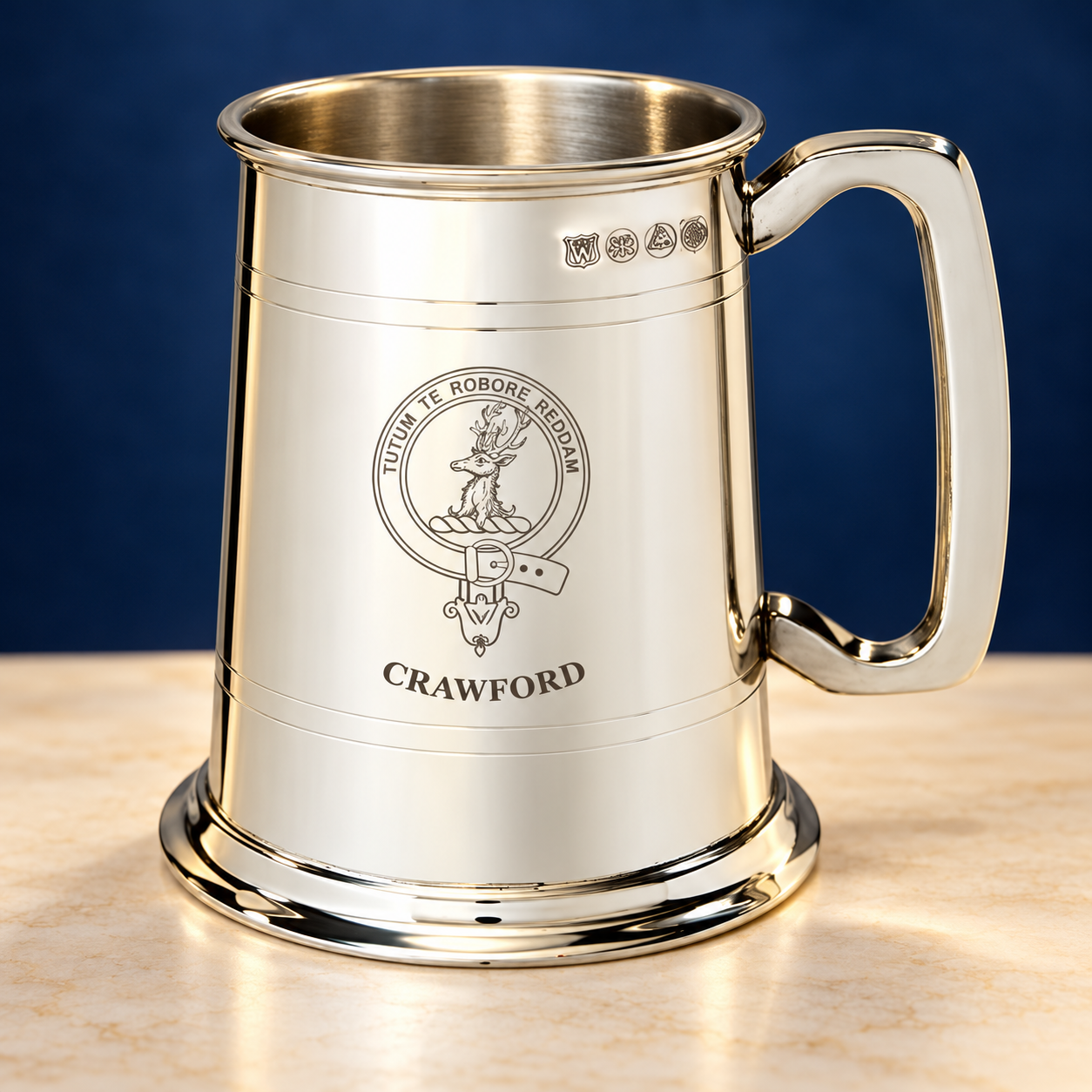 Clan Crest Double Lined 1pt Tankard