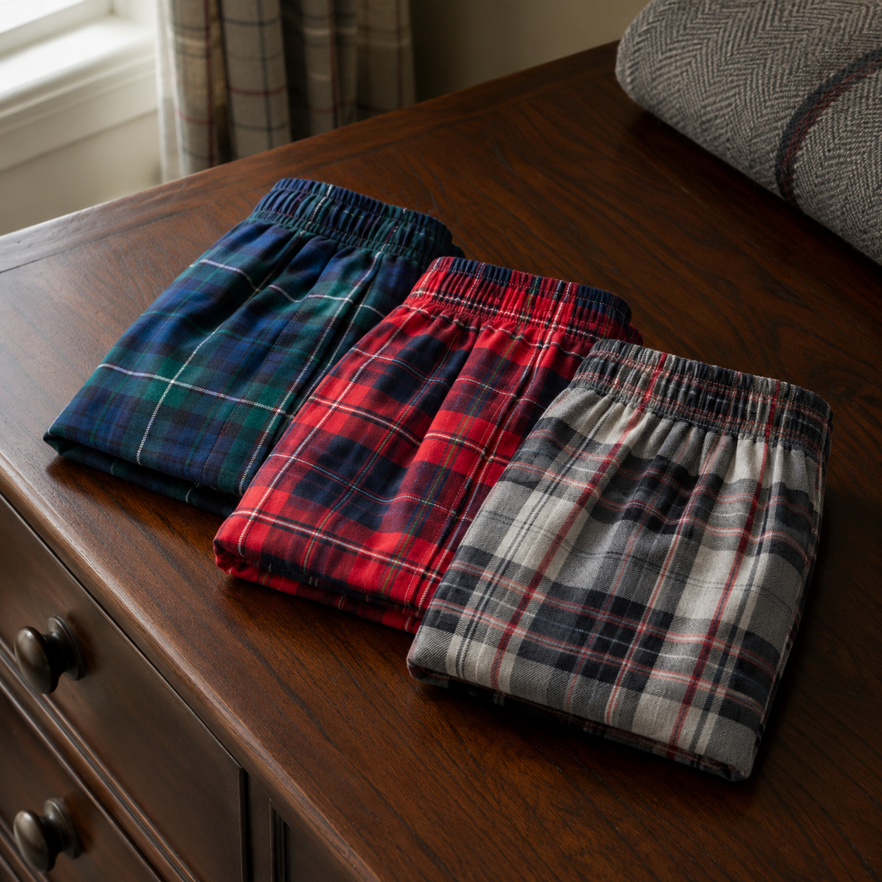 Boys Tartan Plaid Underwear