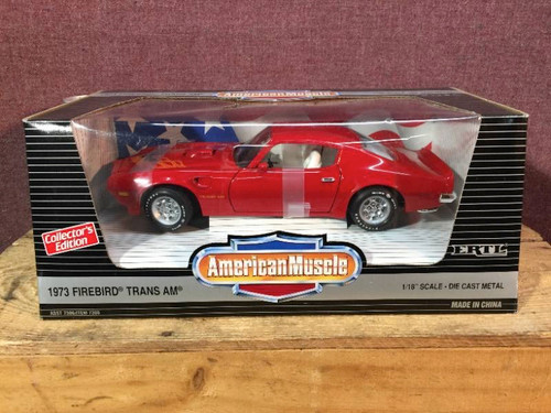 ERTL AMERICAN MUSCLE 1/18 scale Red "1973 Firebird Trans AM"